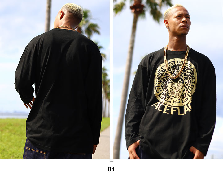 ACEFLAG（エースフラッグ） ロンT 大きいサイズ Tシャツ 長袖 : 本格派