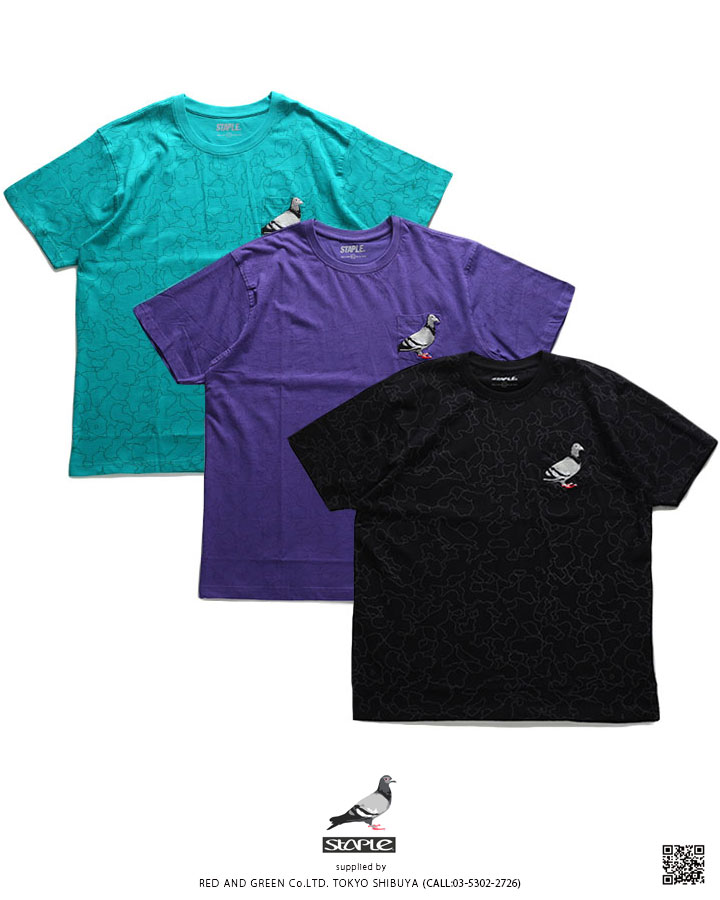 staple ステイプル STAPLE Tシャツ 半袖 総柄 大きいサイズ かっこいい 