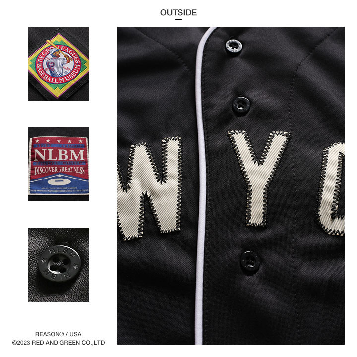 REASON × NLB ニグロリーグ ベースボールシャツ 半袖 ジャージ 野球