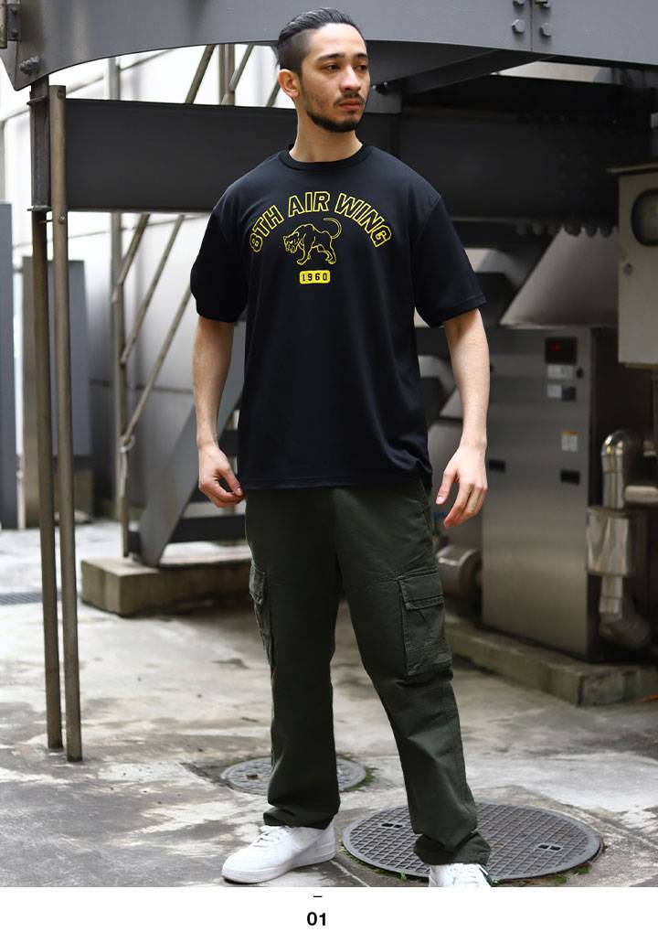 自衛隊 グッズ 第8飛行隊 ブラックパンサー F2 空自 メッシュTシャツ 吸水速乾 メッシュ UVカット 空自 大きいサイズ 築城基地 航空自衛隊 ロゴマーク 快適｜weekindenim｜09