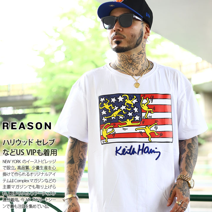 REASON × キースヘリング Tシャツ 半袖 大きいサイズ Keith Haring