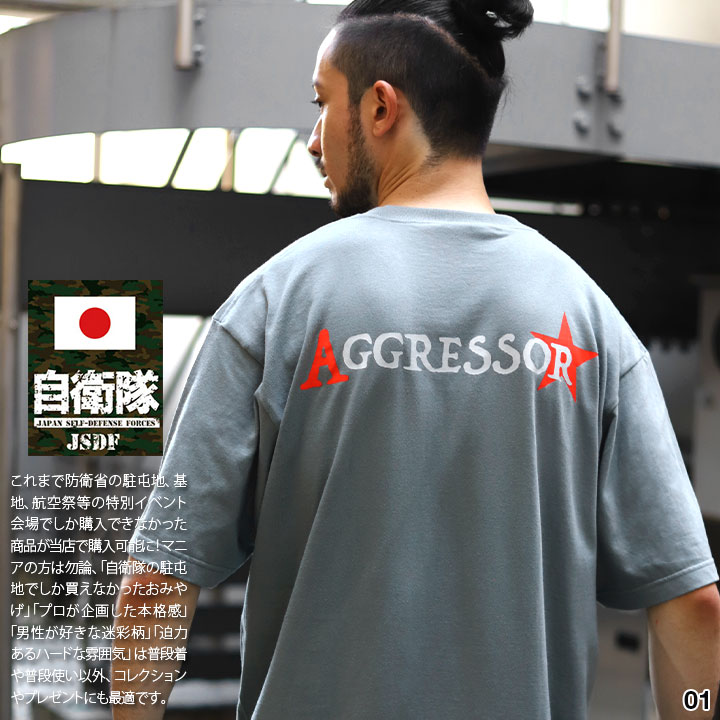 自衛隊 グッズ アグレッサー 飛行教導群 小松基地 F15 空自 Tシャツ 半袖 大きいサイズ 航空自衛隊 元アグレスパイロット 前川宗 Hachi  ハチ F15戦闘機