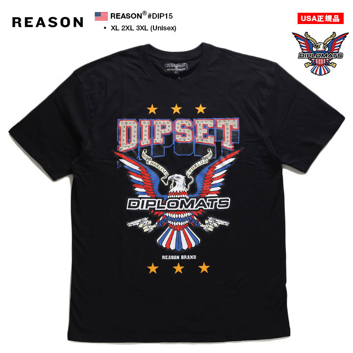 REASON × Dipset Tシャツ 半袖 大きいサイズ ディプセット The Diplomats ディプロマッツ 限定 コラボ 公式 リーズン  イーグルロゴ ビッグシルエット b系