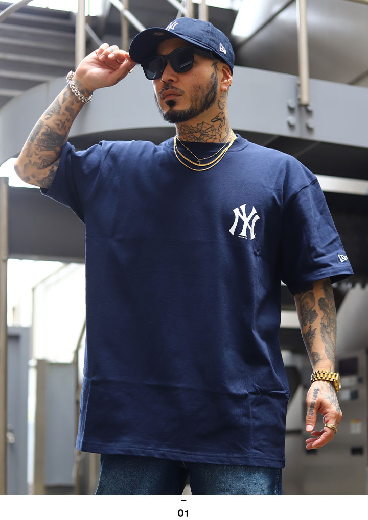 ニューエラ Tシャツ 半袖 大きいサイズ MLB ヤンキース NY ロゴ ニューヨークヤンキース オーバーサイズ ビッグシルエット｜weekindenim｜06