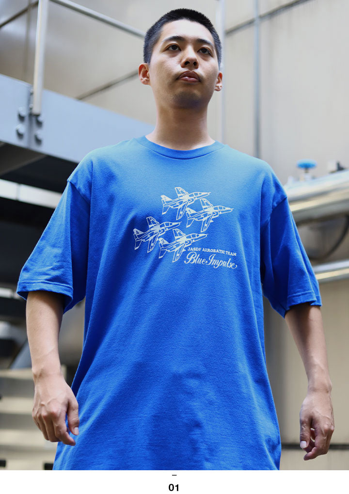 自衛隊 グッズ ブルーインパルス エンブレム 空自 Tシャツ 半袖 大きい
