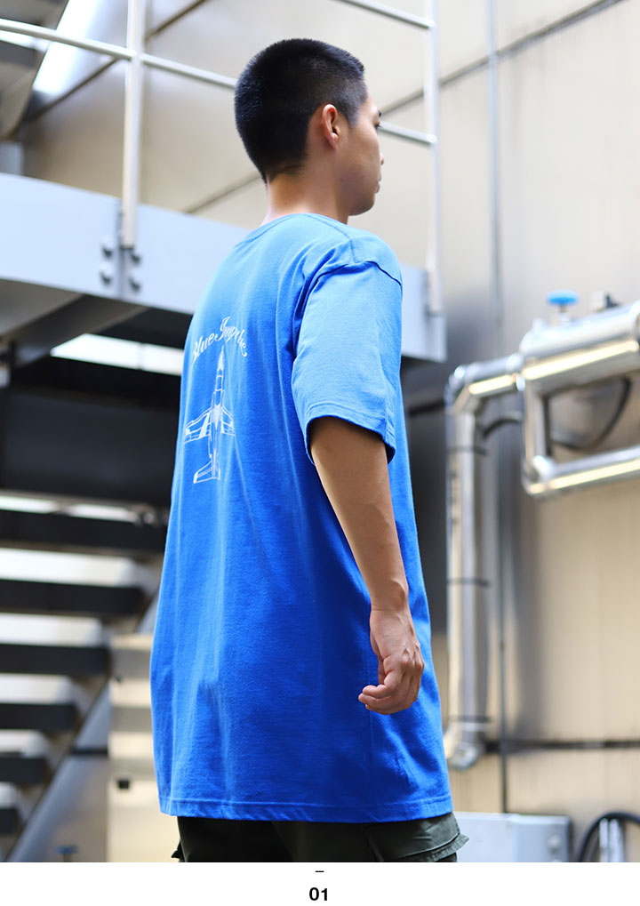 自衛隊 グッズ ブルーインパルス エンブレム 空自 Tシャツ 半袖 大きい