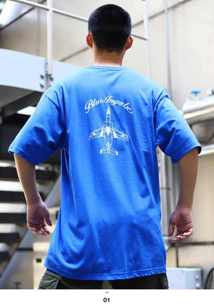 自衛隊 グッズ ブルーインパルス エンブレム 空自 Tシャツ 半袖 大きい