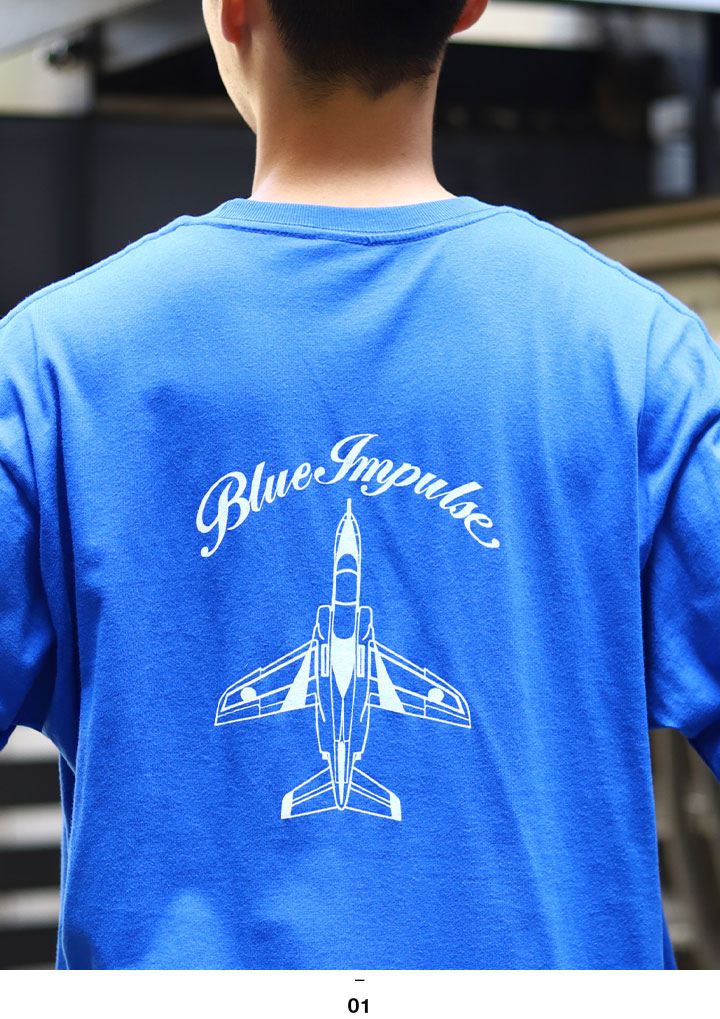 自衛隊 グッズ ブルーインパルス エンブレム 空自 Tシャツ 半袖 大きい