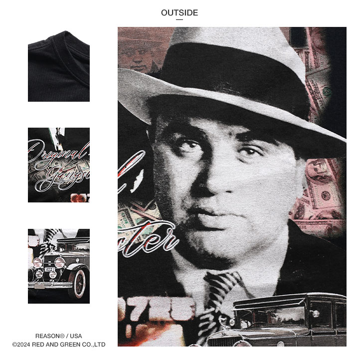 REASON × Al Capone Tシャツ 半袖 大きいサイズ アル・カポネ 限定 コラボ 公式グッズ リーズン 暗黒街 Scarface スカーフェイス ビッグシルエット |  | 13