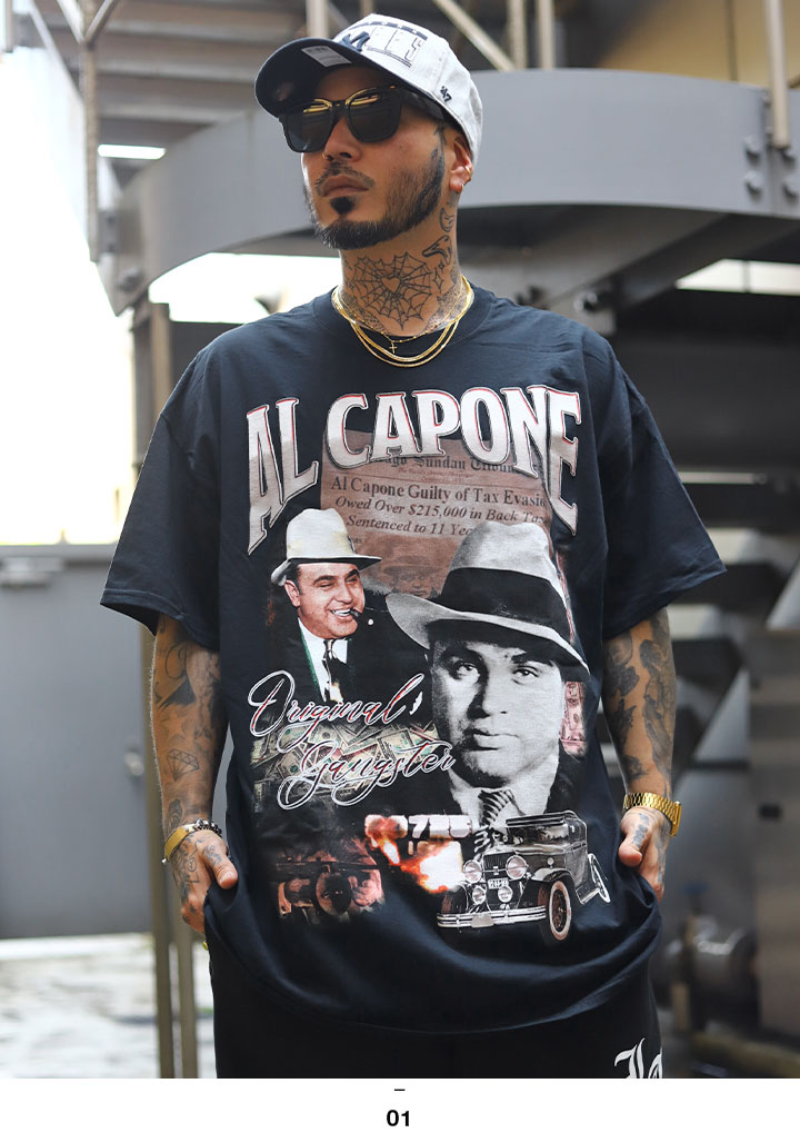 REASON × Al Capone Tシャツ 半袖 大きいサイズ アル・カポネ 限定 コラボ 公式グッズ リーズン 暗黒街 Scarface スカーフェイス ビッグシルエット |  | 04