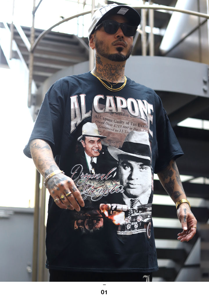 REASON × Al Capone Tシャツ 半袖 大きいサイズ アル・カポネ 限定 コラボ 公式グッズ リーズン 暗黒街 Scarface スカーフェイス ビッグシルエット |  | 06