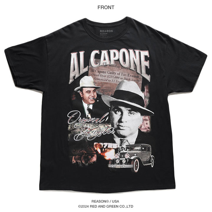 REASON × Al Capone Tシャツ 半袖 大きいサイズ アル・カポネ 限定 コラボ 公式グッズ リーズン 暗黒街 Scarface スカーフェイス ビッグシルエット |  | 10