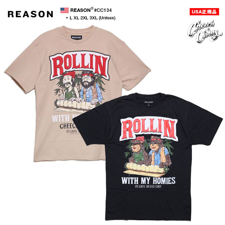 REASON × Cheech & Chong Tシャツ 半袖 大きいサイズ チーチ&チョン