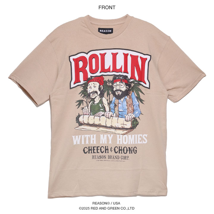 REASON × Cheech & Chong Tシャツ 半袖 大きいサイズ チーチ&チョン