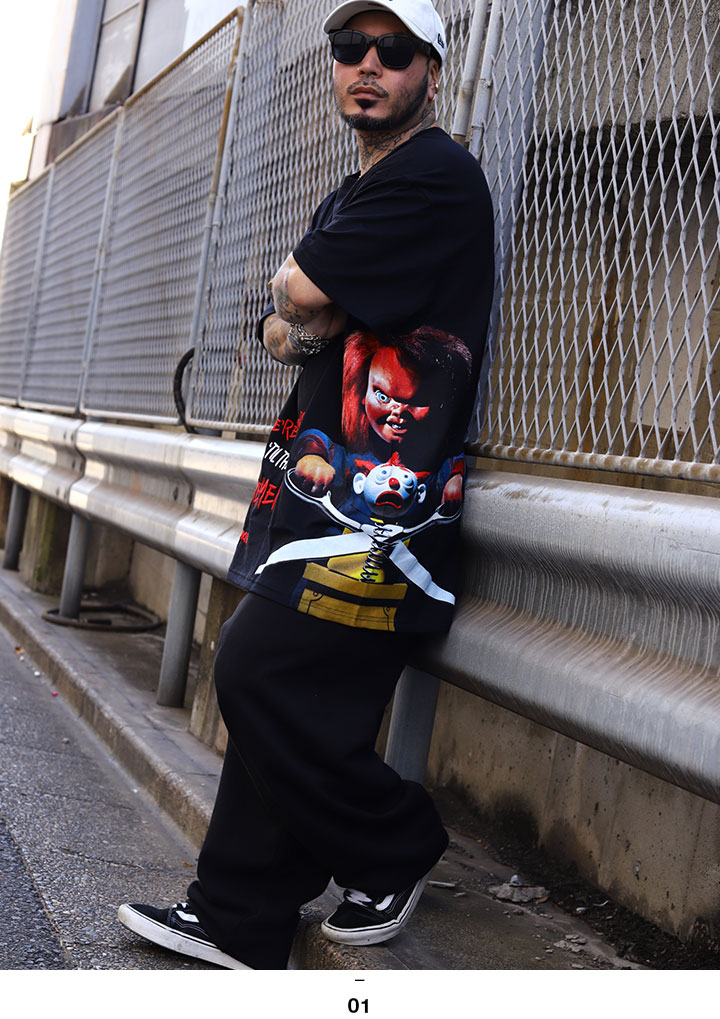 入手困難 メール便送料込 リーズン REASON × Chucky Tシャツ REASON × Chucky Tシャツ 半袖 大きいサイズ チャッキー Child's