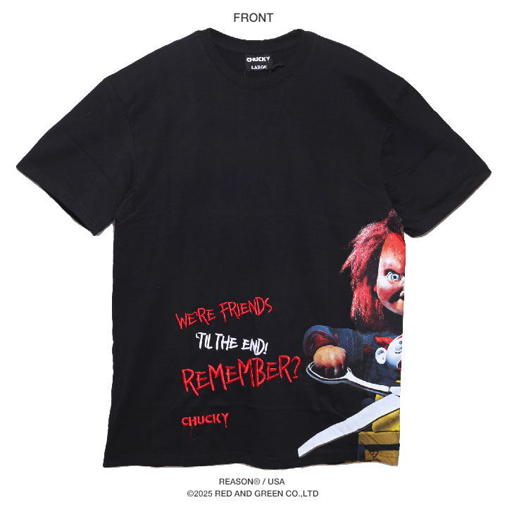 入手困難 送料無料 リーズン 'REASON × Chucky Tシャツ コラボ REASON × Chucky Tシャツ 半袖 大きいサイズ チャッキー Child's