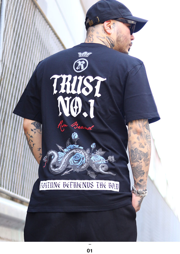 REASON Tシャツ 半袖 大きいサイズ リーズン 派手 総柄 メッセージ 狼