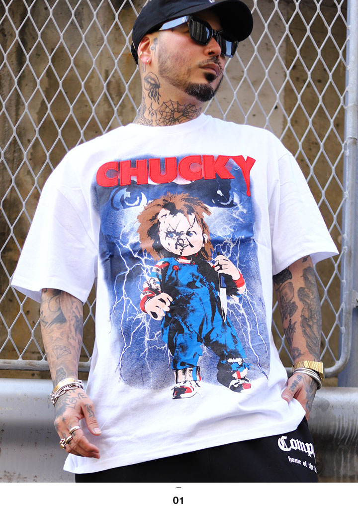 入手困難 メール便送料込 リーズン REASON × Chucky Tシャツ REASON × Chucky Tシャツ 半袖 大きいサイズ チャッキー Child's