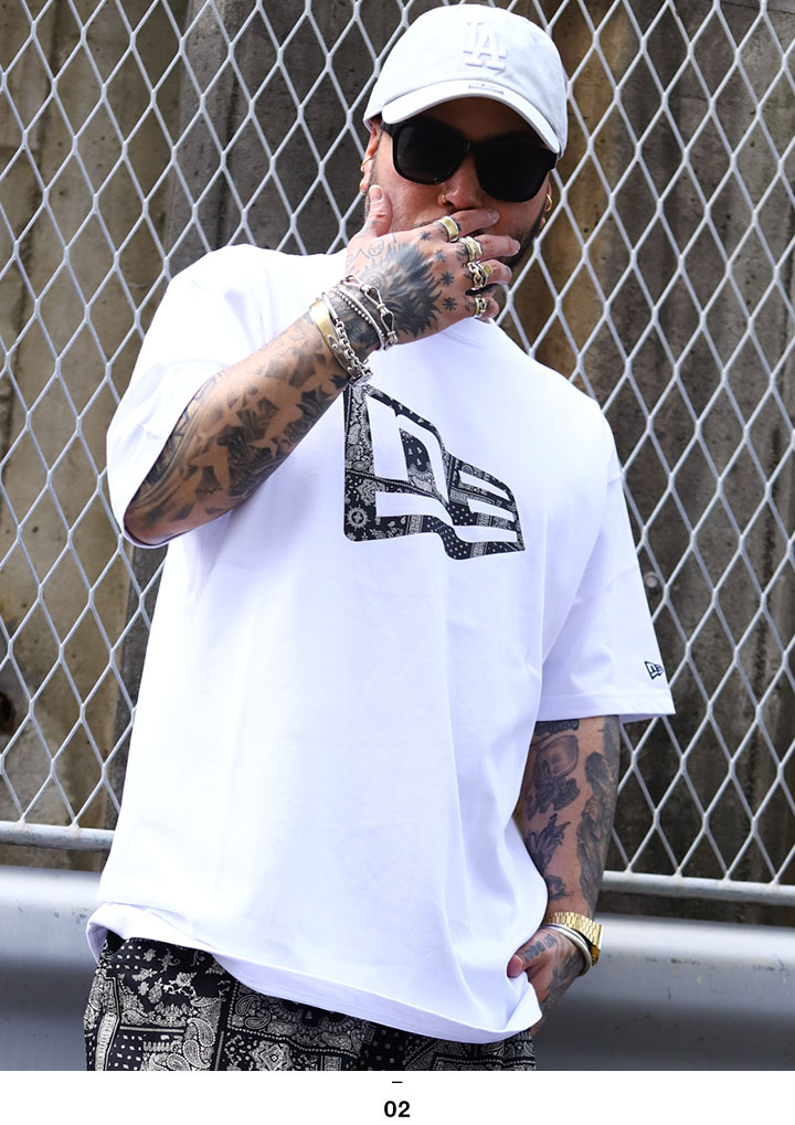 【NEW ERA】★男女兼用★MLBビッグペイズリーTシャツ ☆NEWERA☆ MLBビッグペイズリーTシャツ 5種 送料無料 (New Era