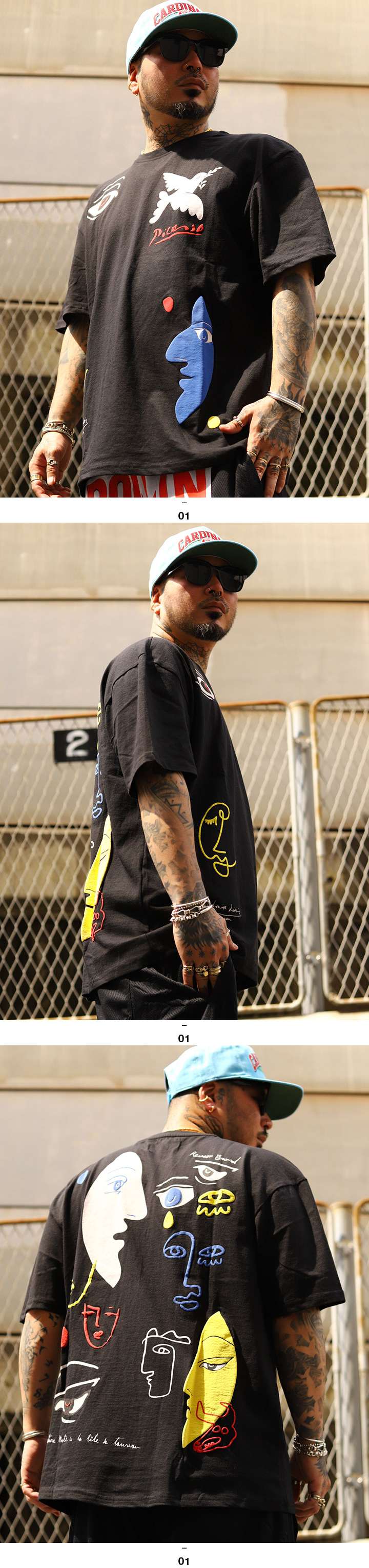REASON × Pablo Ruiz Picasso Tシャツ 半袖 大きいサイズ パブロ