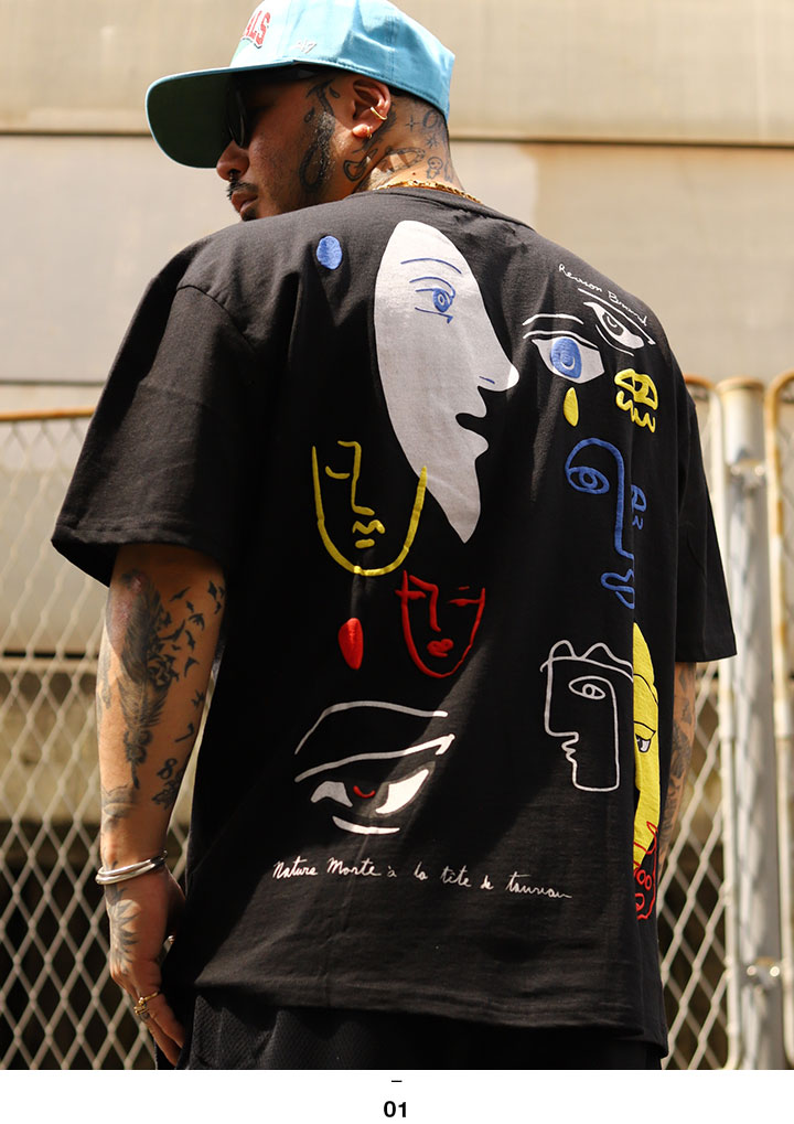 入手困難 即納 送料無料 Picasso × REASON Tシャツ 公式 コラボ REASON × Pablo Ruiz Picasso Tシャツ 半袖 大きいサイズ パブロ