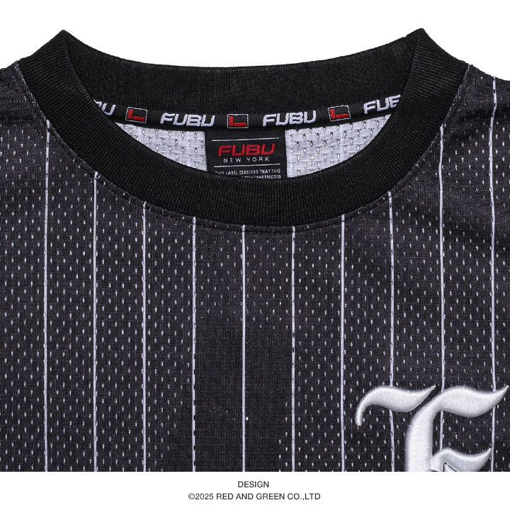 入手困難 即納 送料込 フブ FUBU Tシャツ ライン ストライプ FUBU tシャツ フブ ブランド ロゴ 刺繍 アメカジ メッシュ