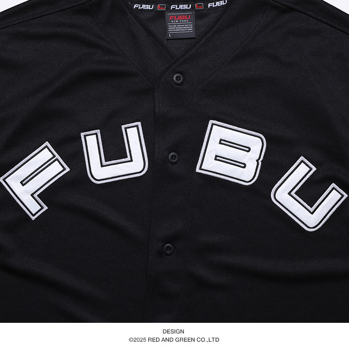 FUBU ベースボールシャツ 半袖 ジャージ 野球 ゲームシャツ