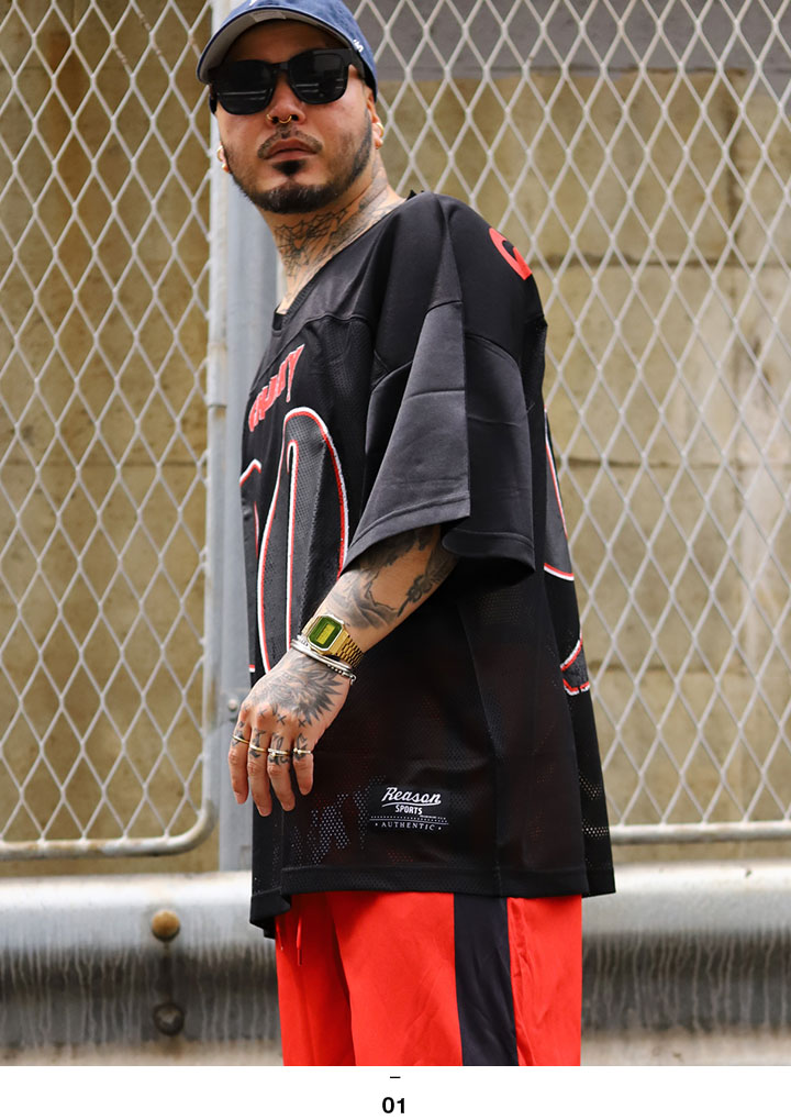 入手困難 リーズン REASON × Chucky フットボールシャツ REASON × Chucky ノースリーブ 大きいサイズ チャッキー Child's