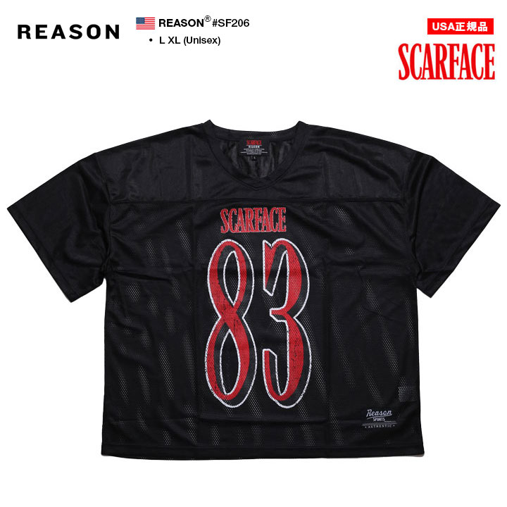入手困難 ネコポス送料無料 Scarface × REASON 半袖シャツ REASON × 映画 スカーフェイス Tシャツ 半袖 大きいサイズ