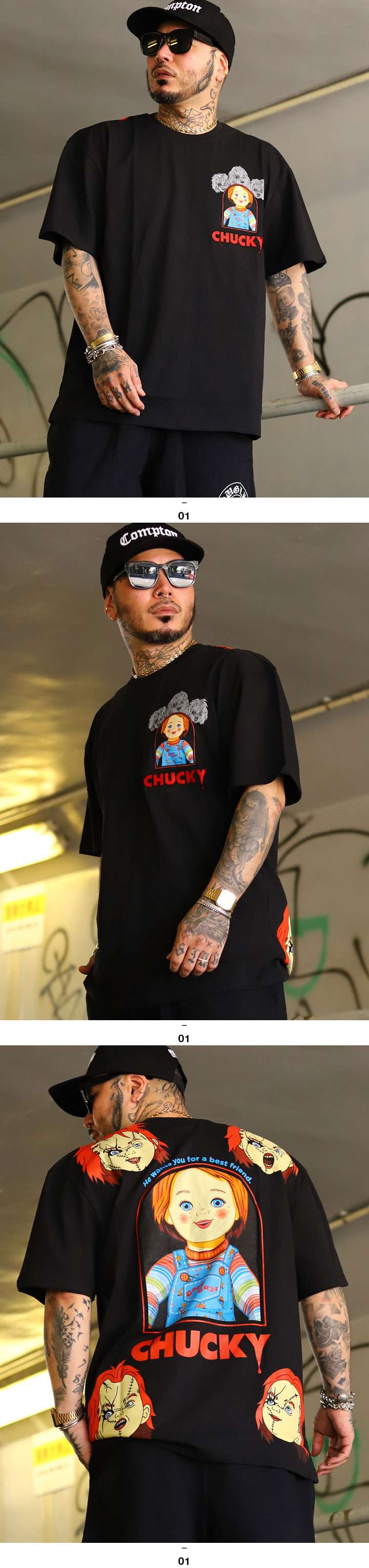 REASON × Chucky Tシャツ 半袖 大きいサイズ チャッキー Child's