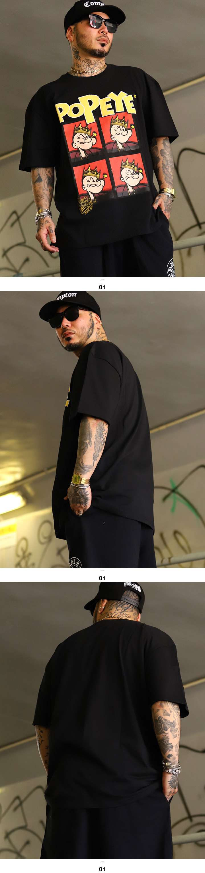 REASON × ポパイ Tシャツ 半袖 大きいサイズ Popeye 限定 コラボ