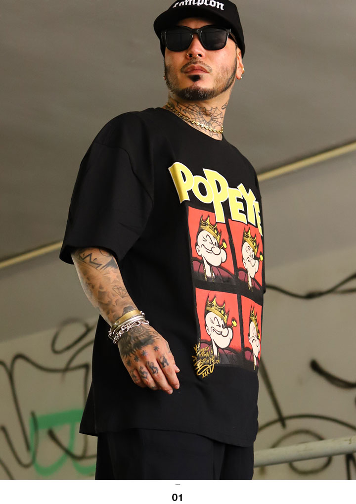 入手困難 メール便送料込 リーズン REASON × Popeye Tシャツ REASON × ポパイ Tシャツ 半袖 大きいサイズ Popeye 限定 コラボ