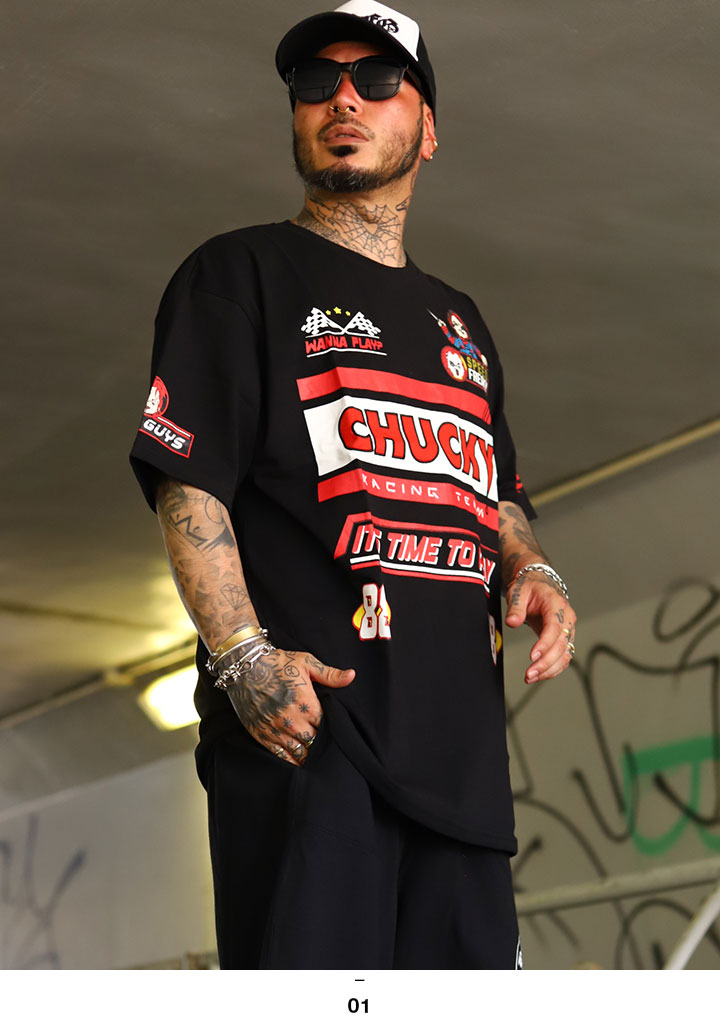 入手困難 メール便送料込 リーズン REASON × Chucky Tシャツ REASON × Chucky Tシャツ 半袖 大きいサイズ チャッキー Child's
