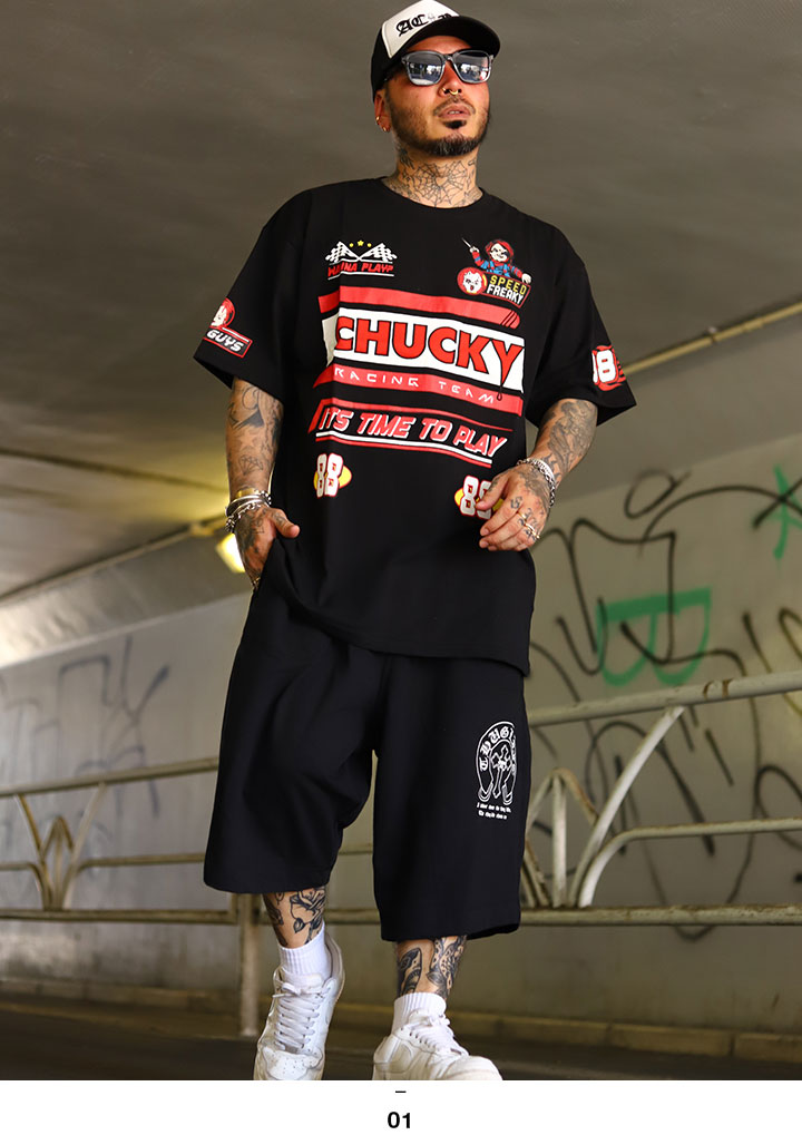 入手困難 送料無料 リーズン 'REASON × Chucky Tシャツ コラボ REASON × Chucky Tシャツ 半袖 大きいサイズ チャッキー Child's