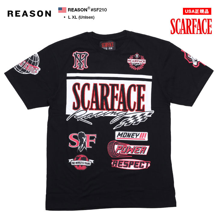 REASON × 映画 スカーフェイス Tシャツ 半袖 大きいサイズ Scarface
