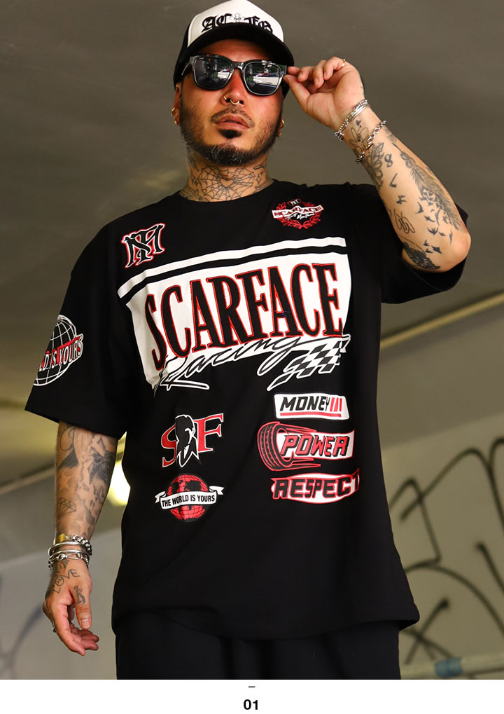 REASON × 映画 スカーフェイス Tシャツ 半袖 大きいサイズ Scarface