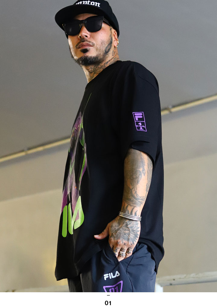 FILA（フィラ） × 新世紀エヴァンゲリオン Tシャツ 半袖 大きいサイズ