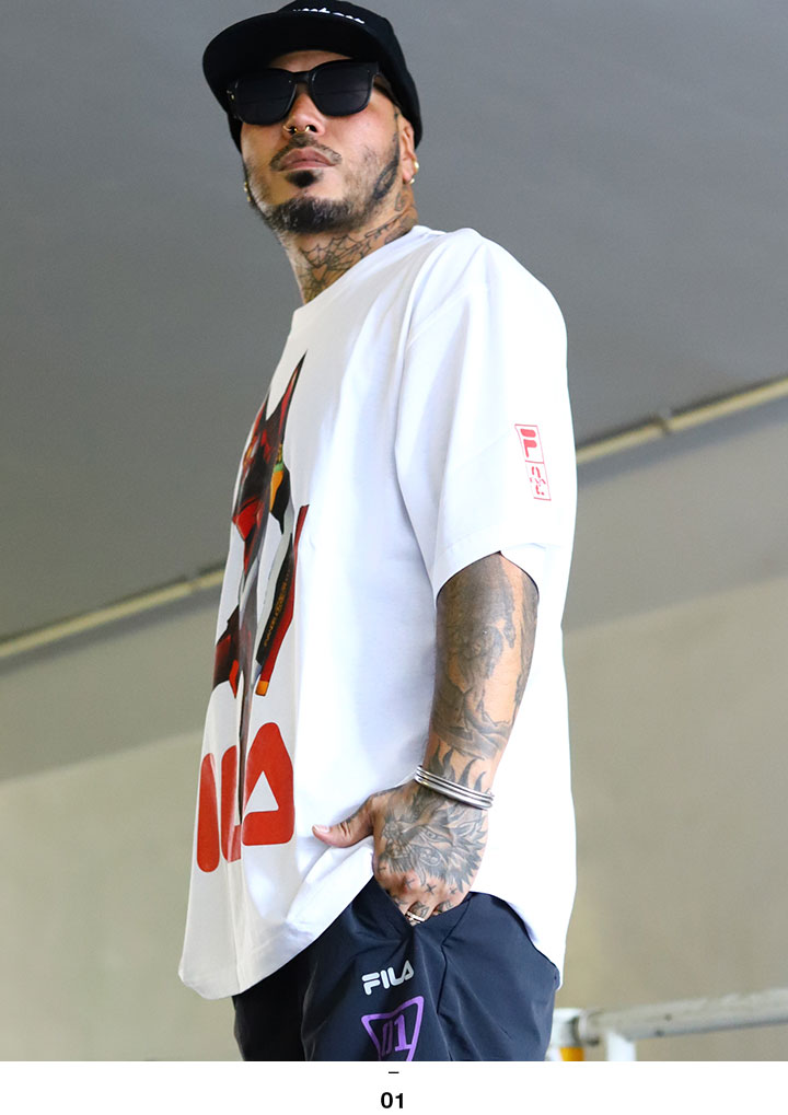 FILA（フィラ） × 新世紀エヴァンゲリオン Tシャツ 半袖 大きいサイズ 
