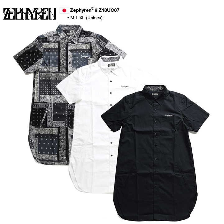 希少　Zephyren ゼファレン LONG SHIRT　L Zephyren(ゼファレン) LONG SHIRT S/S - Resolve - BLACK CHECK