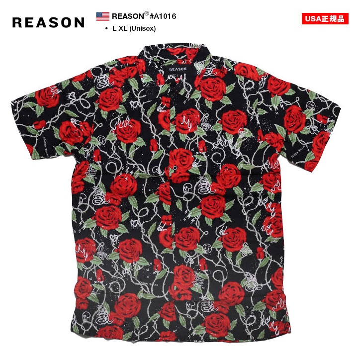 REASON 半袖シャツ 大きいサイズ リーズン シャツ 半袖 柄シャツ