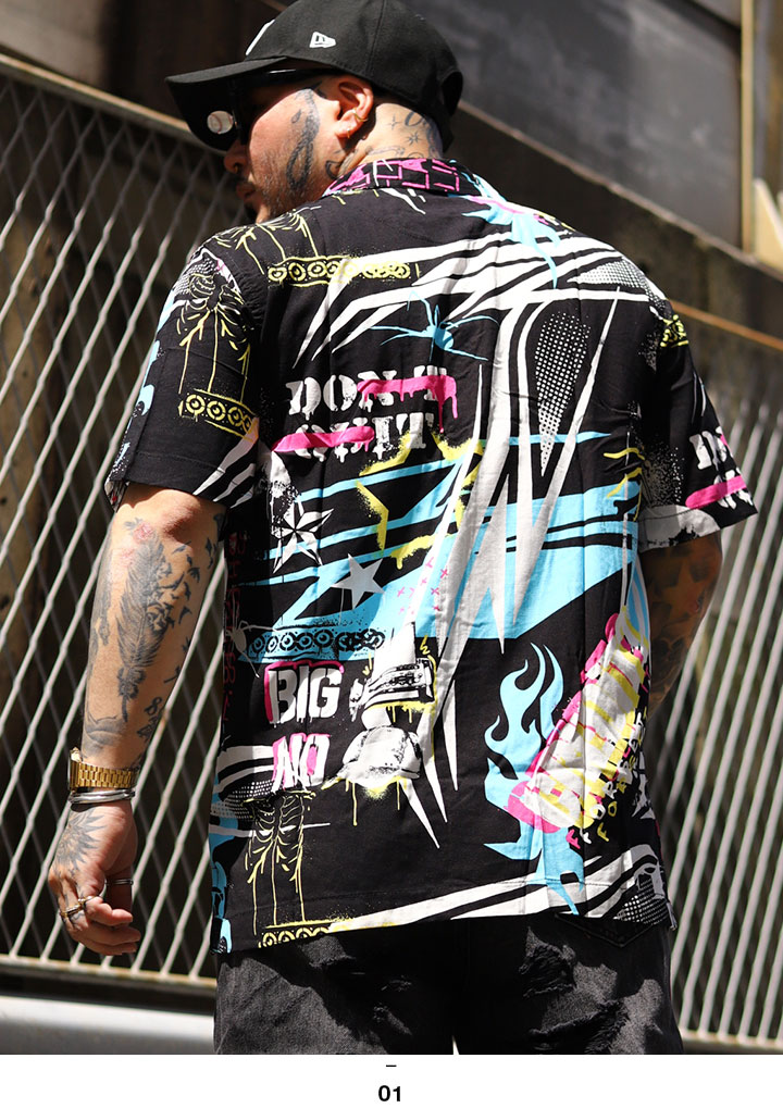 REASON 半袖シャツ 大きいサイズ リーズン 柄シャツ アロハ