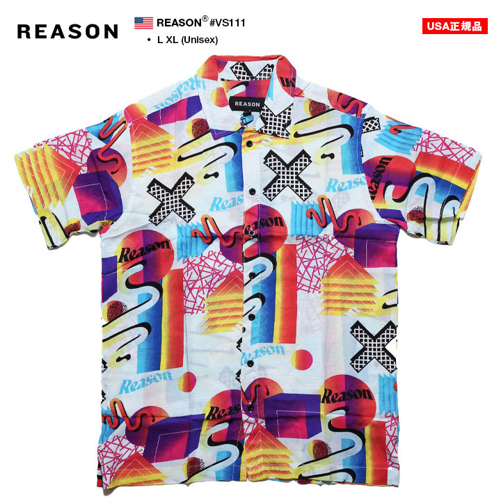 REASON 半袖シャツ 大きいサイズ リーズン 柄シャツ アロハシャツ