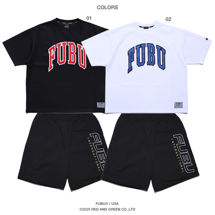 FUBU 上下セット 半袖 ブランド Tシャツ ハーフパンツ 上下 FUBU 上下セット 半袖 ブランド Tシャツ ハーフパンツ 上下