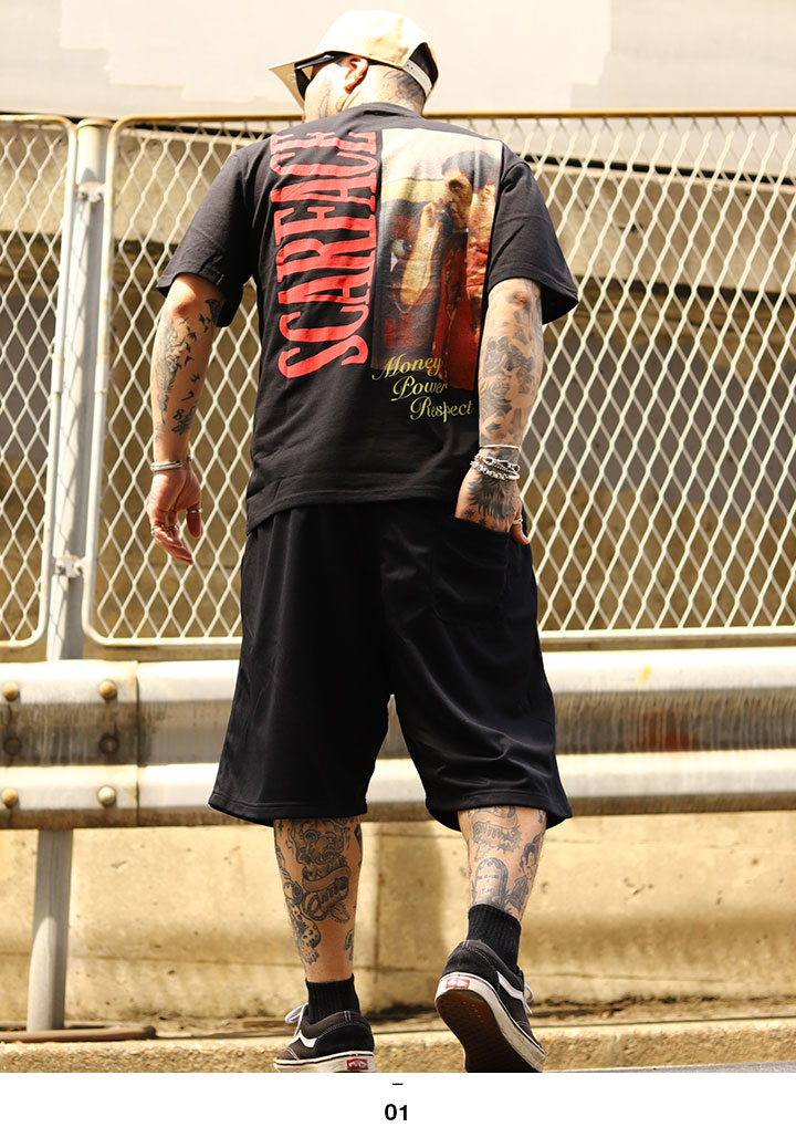 REASON × 映画 スカーフェイス 上下セット 半袖 ブランド Tシャツ