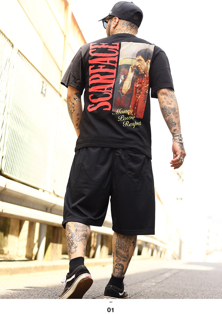 REASON × 映画 スカーフェイス 上下セット 半袖 ブランド Tシャツ