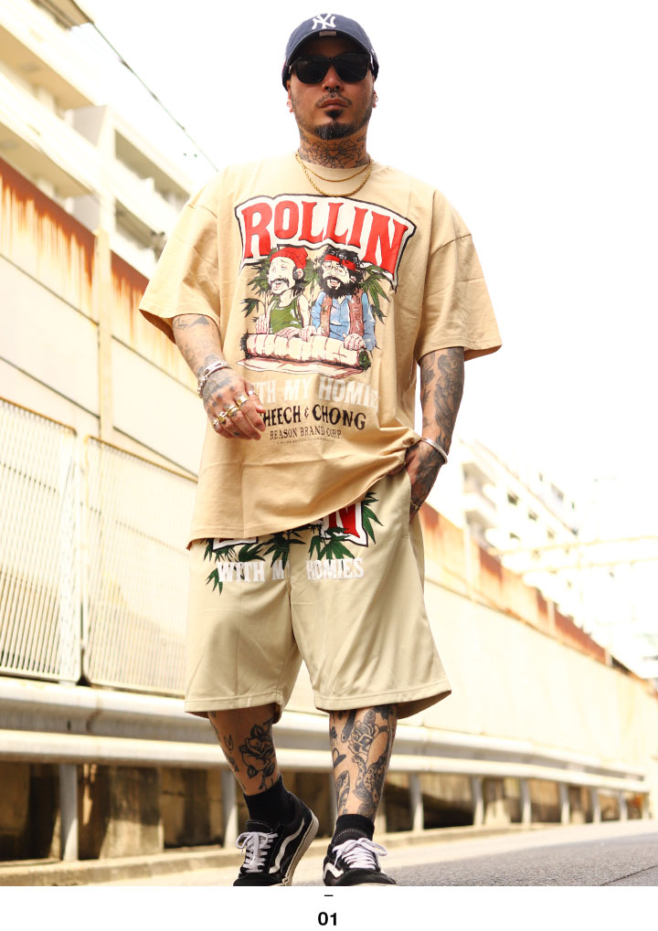 PLAN C プランシー 半袖シャツ＋ハーフパンツ セットアップ