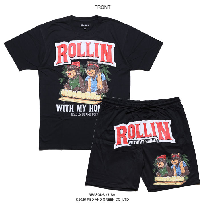 REASON × Cheech & Chong セットアップ b系 半袖 ブランド T