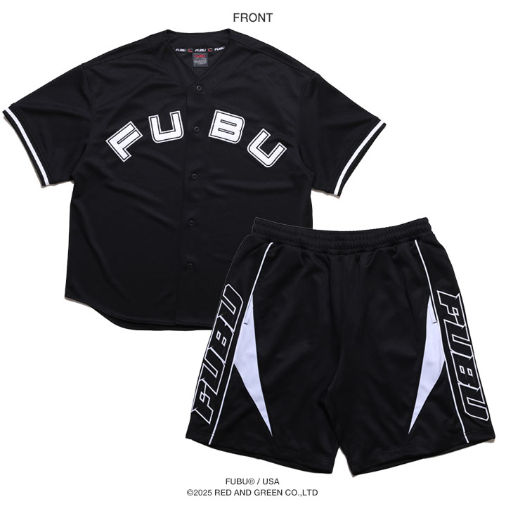 FUBU セットアップ 半袖 上下セット ゲームシャツ 野球 ハーフ
