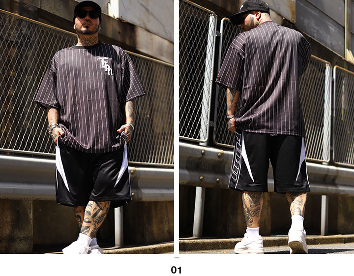 FUBU 上下セット 半袖 ブランド Tシャツ ハーフパンツ 大きい