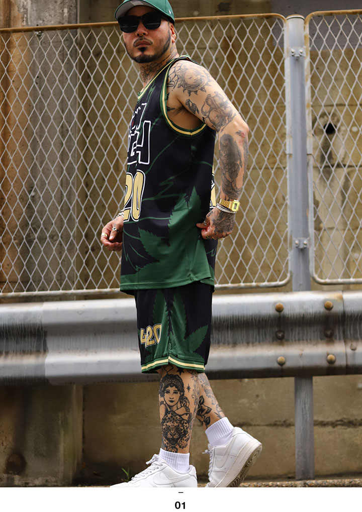 REASON × HOW HIGH セットアップ ブランド ノースリーブ タンクトップ